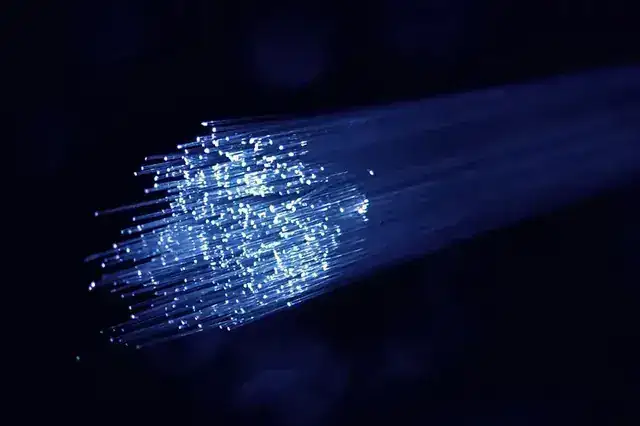 fiber optic cables representing ultra-fast internet speeds